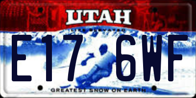 UT license plate E176WF