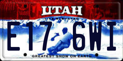 UT license plate E176WI