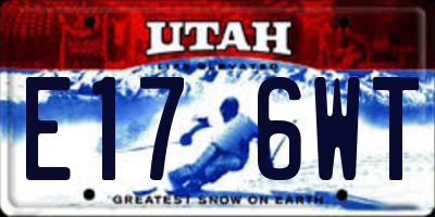 UT license plate E176WT