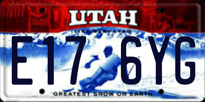 UT license plate E176YG