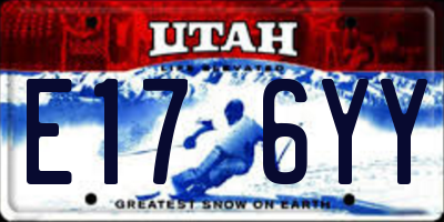 UT license plate E176YY