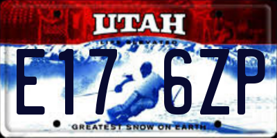 UT license plate E176ZP