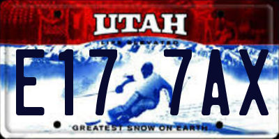 UT license plate E177AX