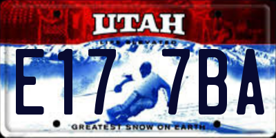 UT license plate E177BA