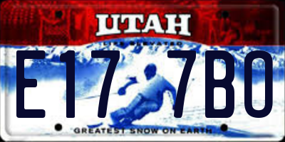 UT license plate E177BO
