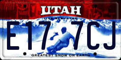 UT license plate E177CJ