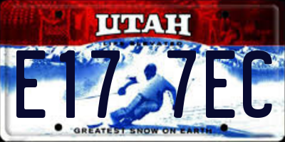 UT license plate E177EC