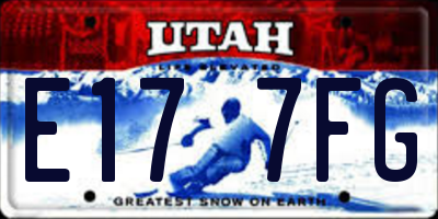 UT license plate E177FG