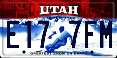 UT license plate E177FM