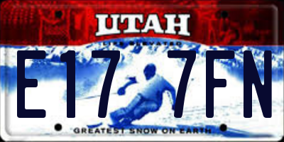 UT license plate E177FN