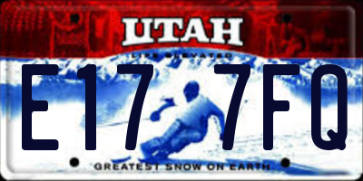 UT license plate E177FQ
