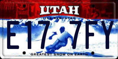 UT license plate E177FY