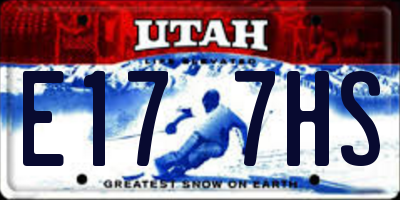 UT license plate E177HS