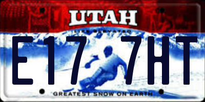 UT license plate E177HT