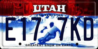 UT license plate E177KD
