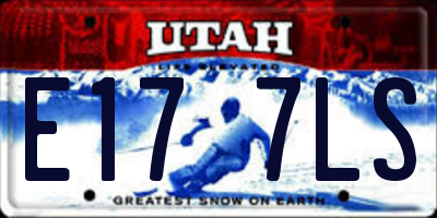 UT license plate E177LS