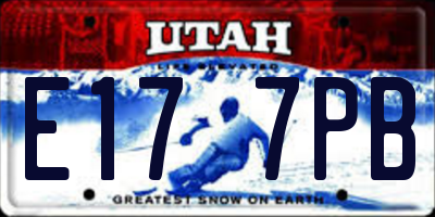UT license plate E177PB