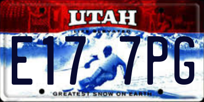 UT license plate E177PG