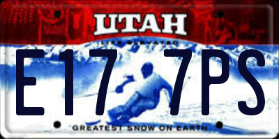 UT license plate E177PS