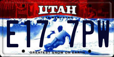 UT license plate E177PW