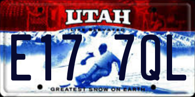 UT license plate E177QL