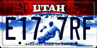 UT license plate E177RF