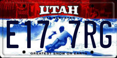 UT license plate E177RG
