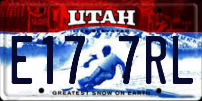 UT license plate E177RL