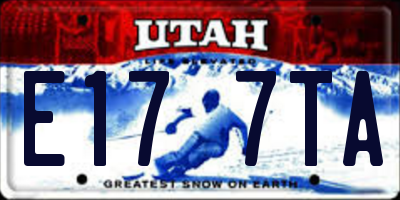 UT license plate E177TA