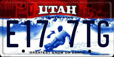 UT license plate E177TG