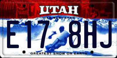UT license plate E178HJ