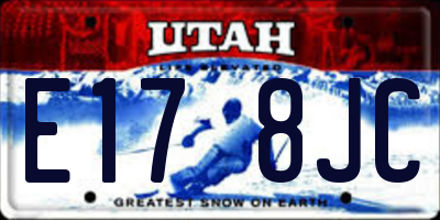 UT license plate E178JC