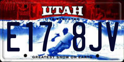 UT license plate E178JV