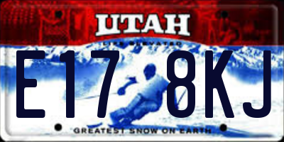 UT license plate E178KJ