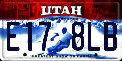 UT license plate E178LB