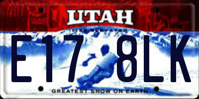 UT license plate E178LK