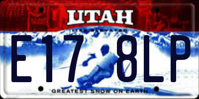 UT license plate E178LP