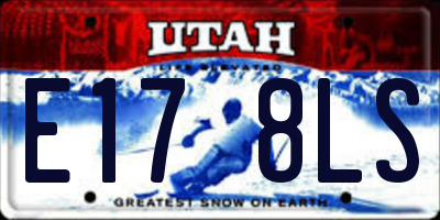 UT license plate E178LS