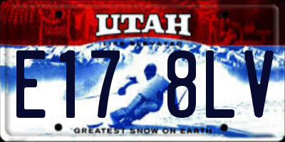 UT license plate E178LV