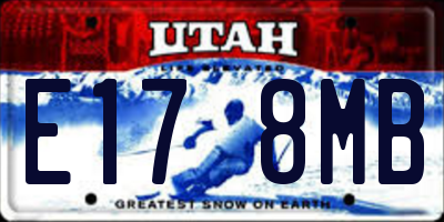 UT license plate E178MB
