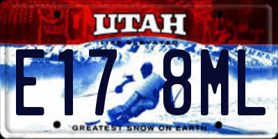 UT license plate E178ML