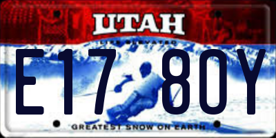 UT license plate E178OY