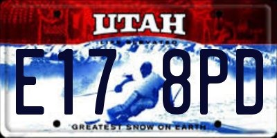 UT license plate E178PD