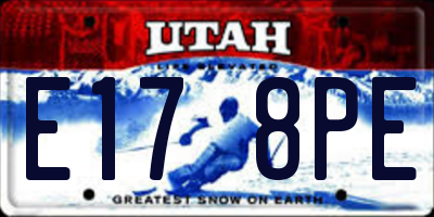 UT license plate E178PE