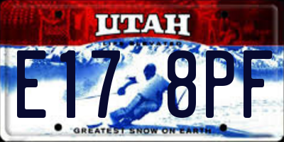 UT license plate E178PF