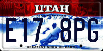 UT license plate E178PG