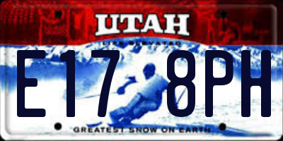 UT license plate E178PH