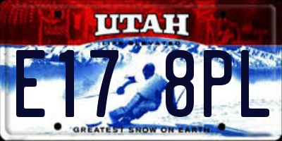 UT license plate E178PL