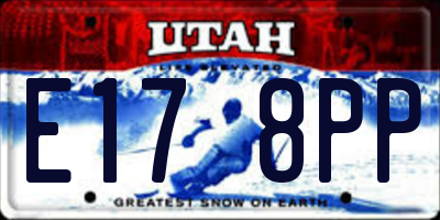 UT license plate E178PP