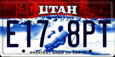 UT license plate E178PT